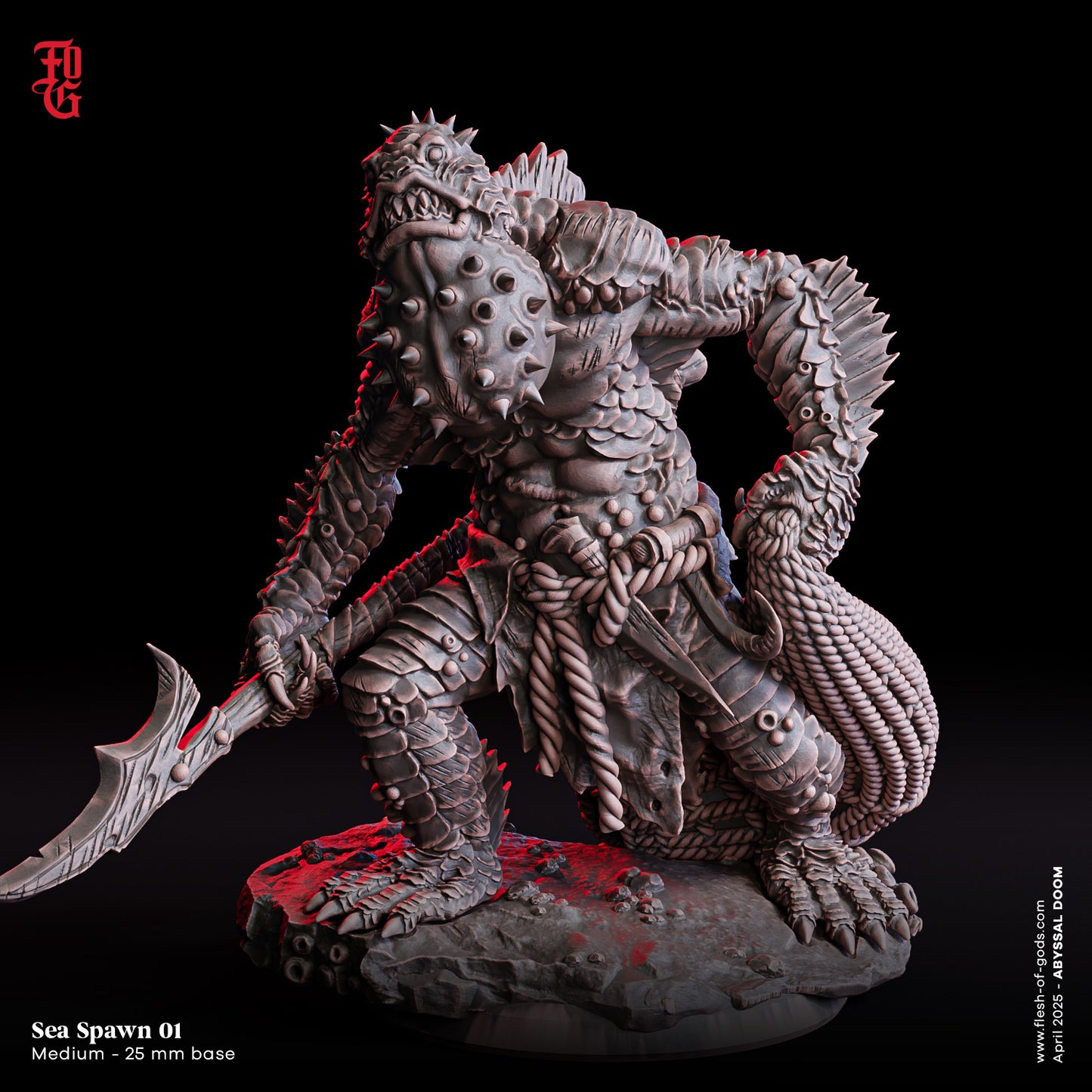 Figurine JDR Monstre Rejetons des profondeurs Flesh Of Gods Impression 3D