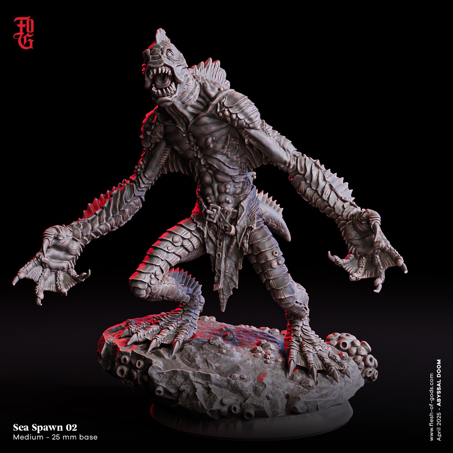 Figurine JDR Monstre Rejetons des profondeurs Flesh Of Gods Impression 3D