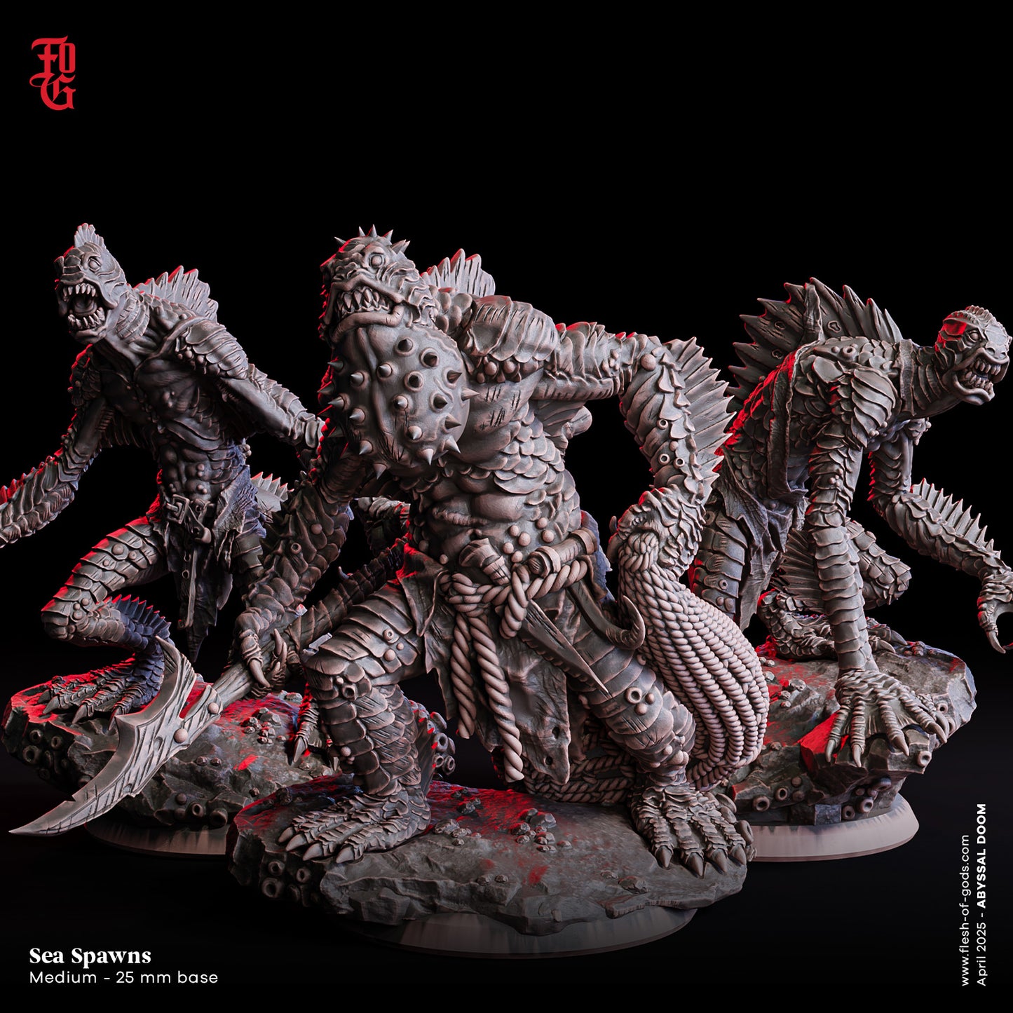 Figurine JDR Monstre Rejetons des profondeurs Flesh Of Gods Impression 3D
