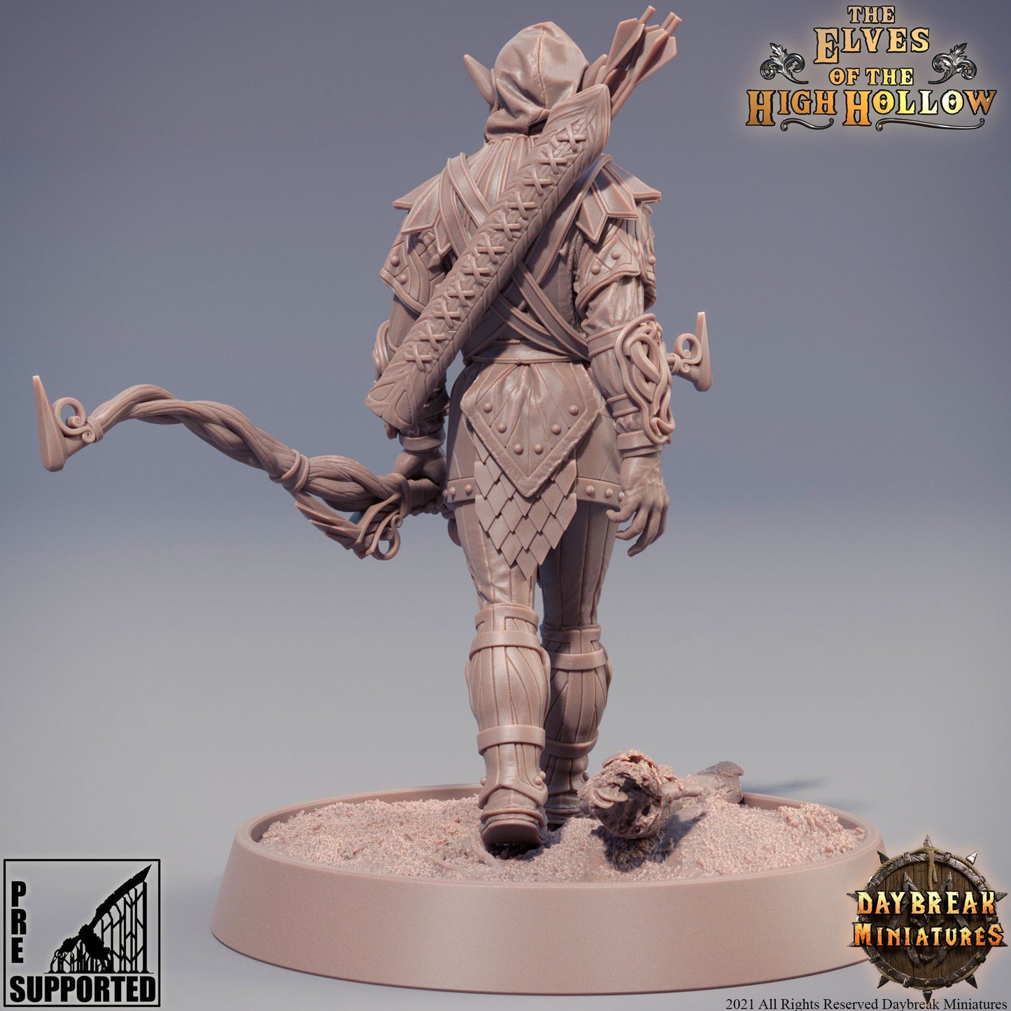 Figurine JDR Elfe archère Daybreak Miniatures impression 3D