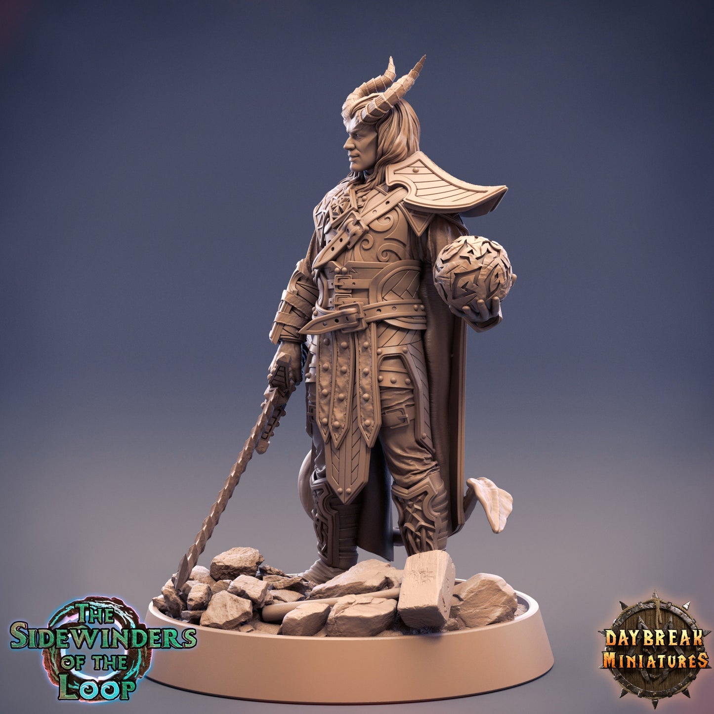 Figurine Tieffelin Occulteur Sorcier Daybreak Miniatures Impression 3D