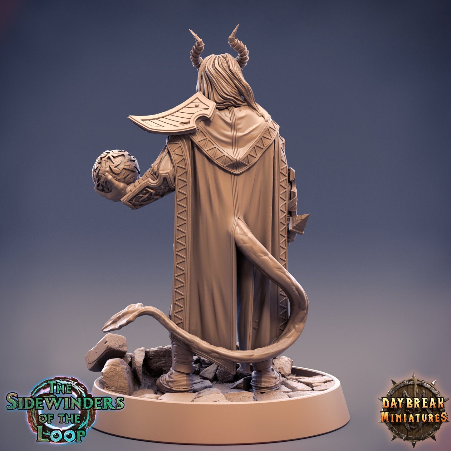 Figurine Tieffelin Occulteur Sorcier Daybreak Miniatures Impression 3D