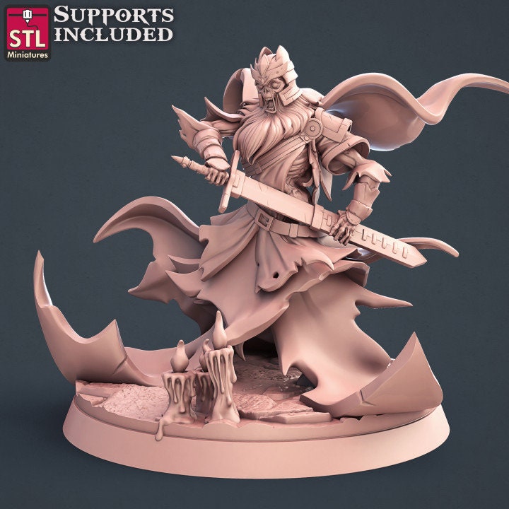 Figurine Wraith épéiste JDR STL Miniatures