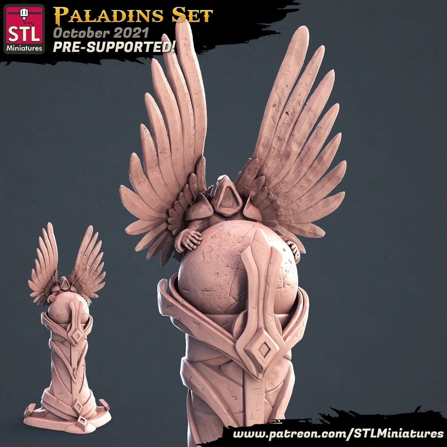 Figurine Statue Paladin JDR STL Miniatures