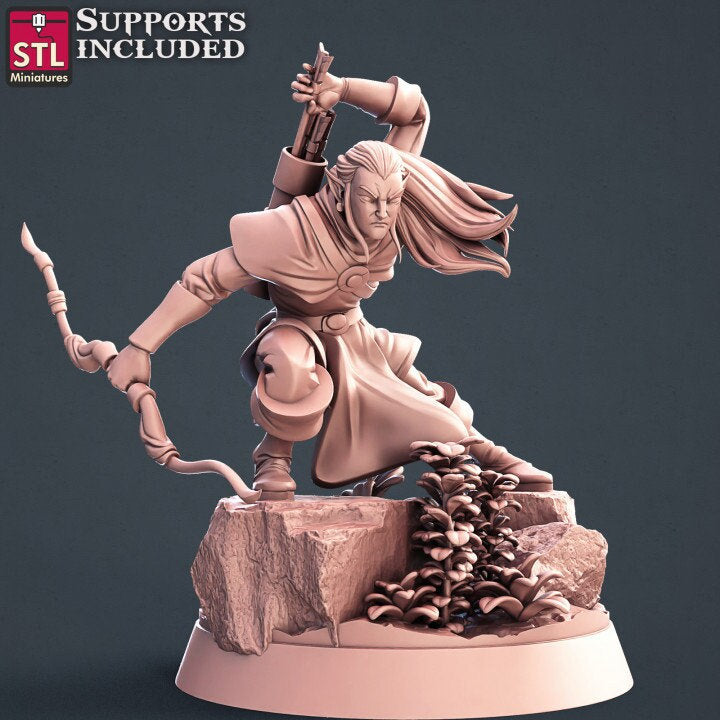 Figurine Elfe archer A JDR Impression STL miniature