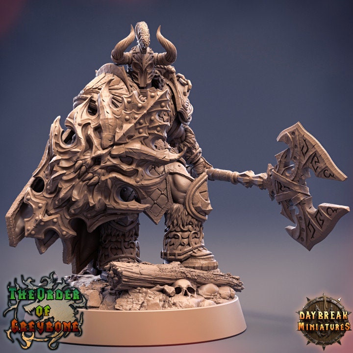 Figurine JDR Guerrier Marius Heartcleave Daybreak Miniatures impression 3D