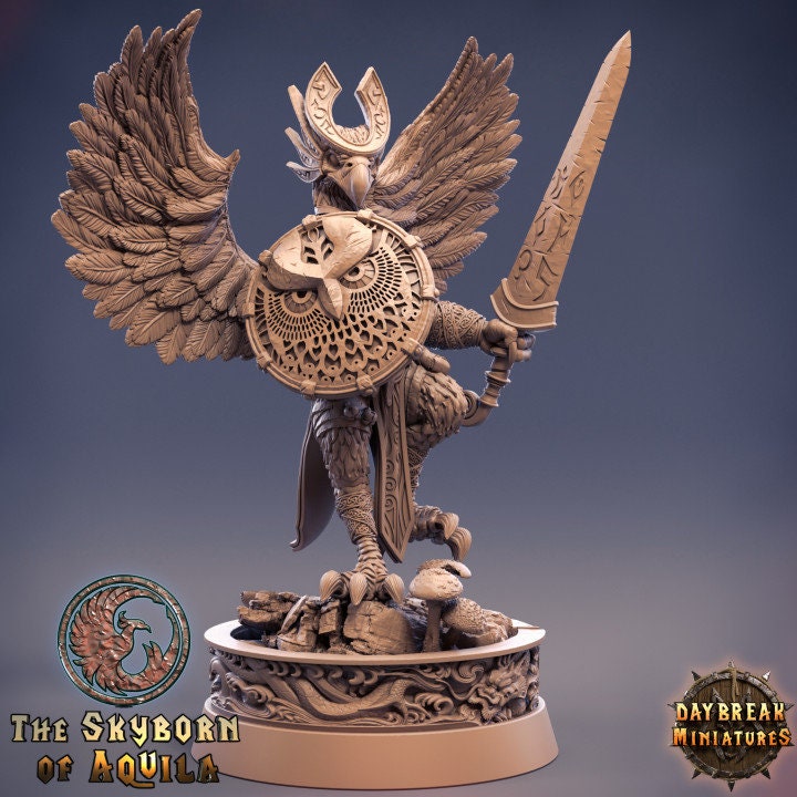 Figurine Paon atterrissant STL Miniatures Impression 3D