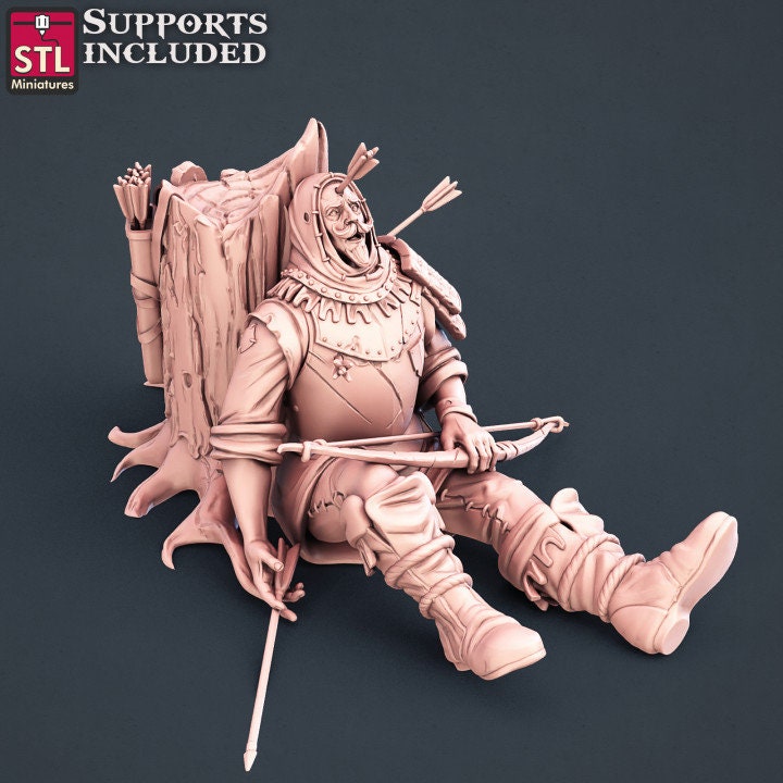 Figurine Villageois blessé E JDR STL Miniatures