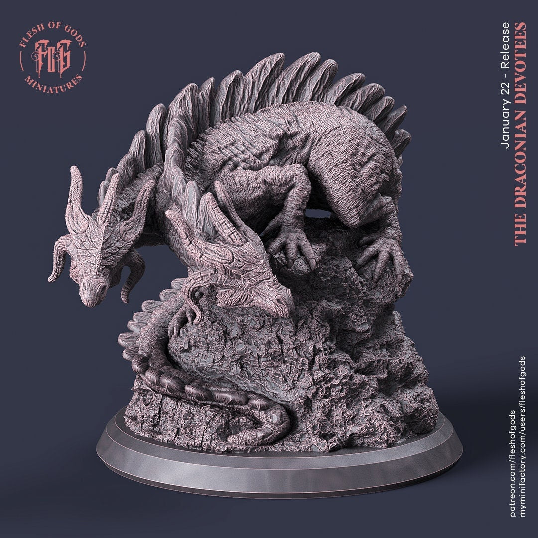 Figurine Drake bicéphale Flesh of Gods