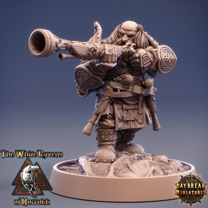 Figurine JDR Nain Holgrim Sharpshank Daybreak Miniatures impression 3D
