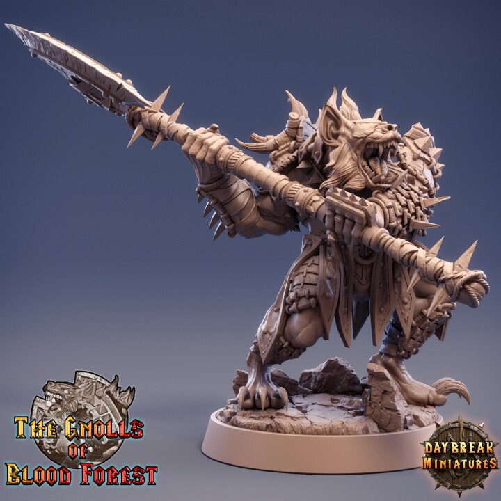 Figurine JDR Gnoll Slasherim howl Daybreak Miniatures Impression 3D