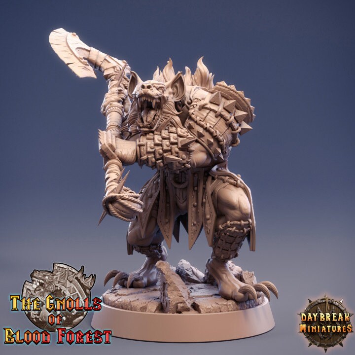 Figurine JDR Gnoll Slasherim howl Daybreak Miniatures Impression 3D
