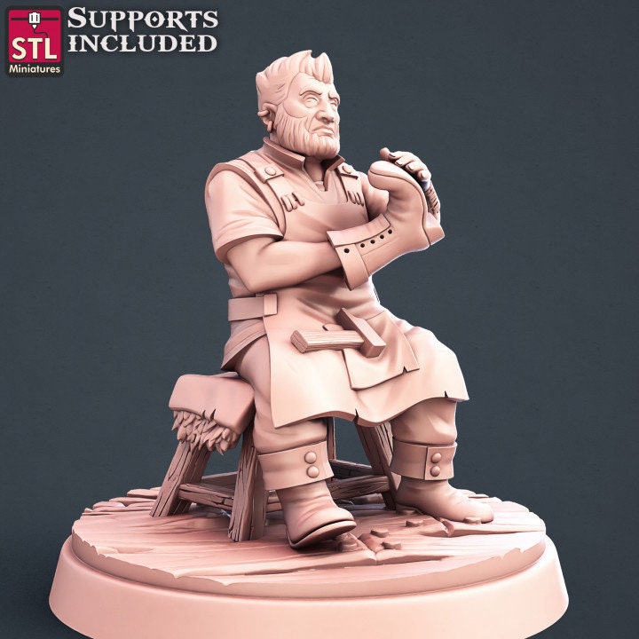 Figurine Cordonnier Set STL Miniatures Impression 3D