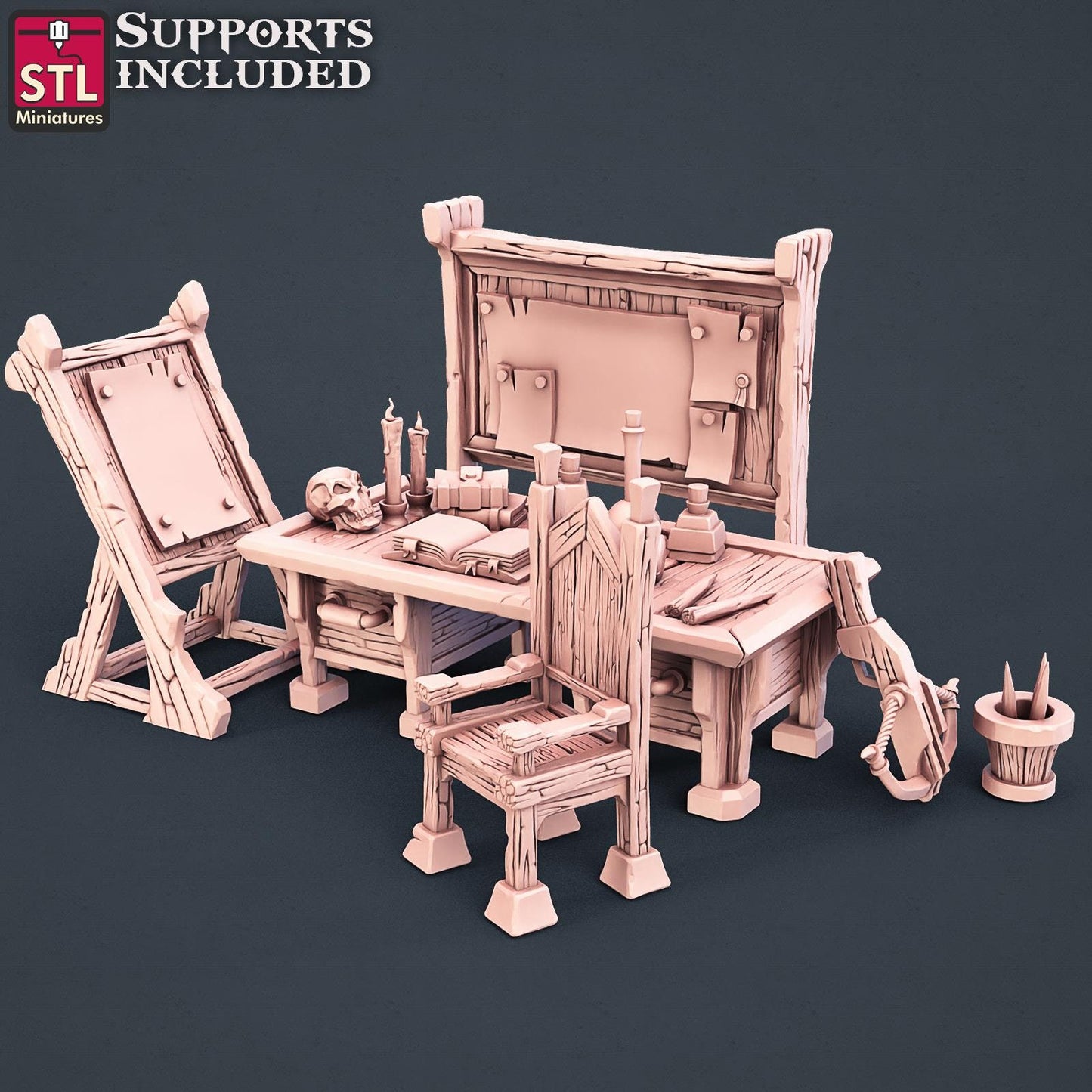 Figurine Bureau chasseur de vampire -STL Miniatures Impression 3D