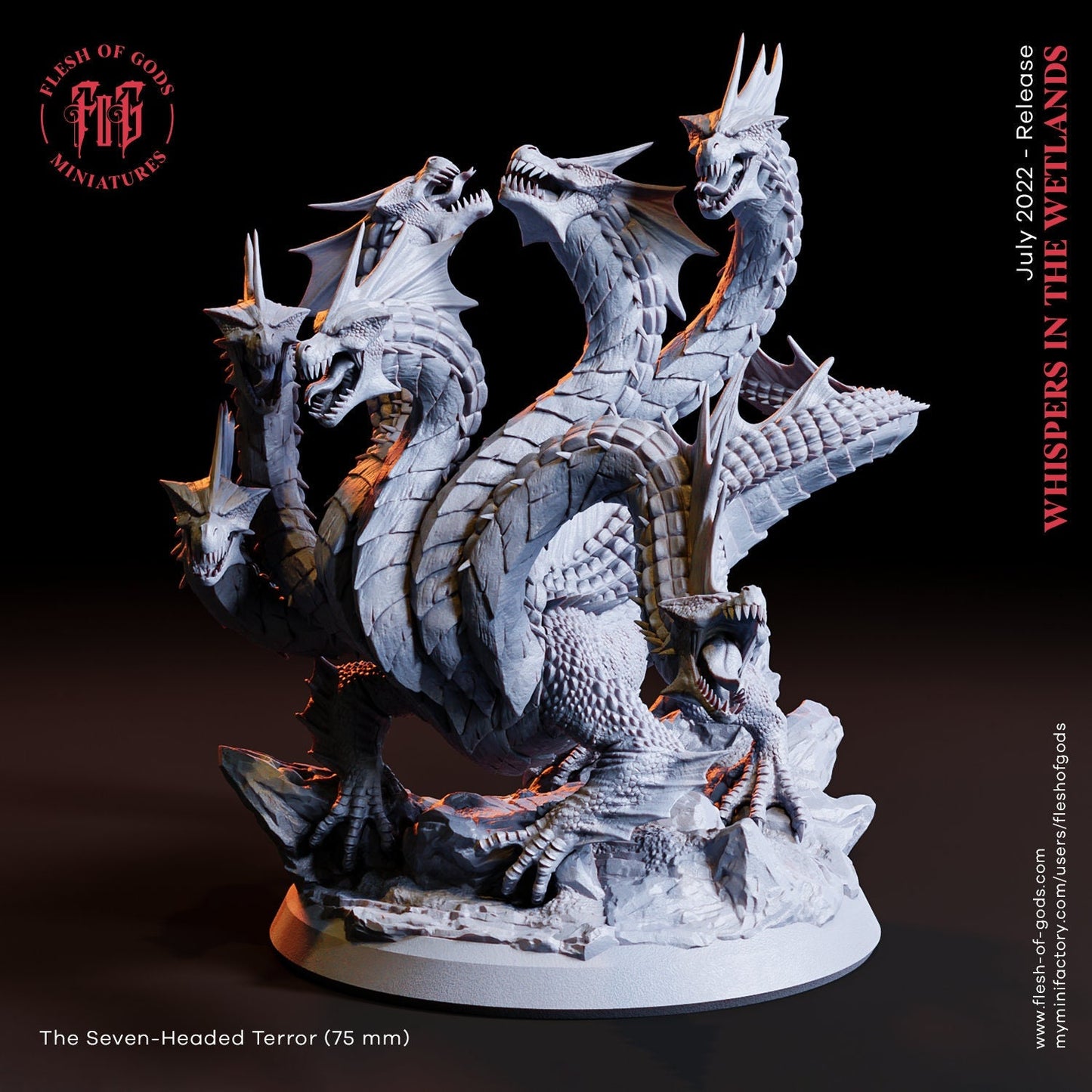 Figurine JDR Hydre Flesh Of Gods Impression 3D