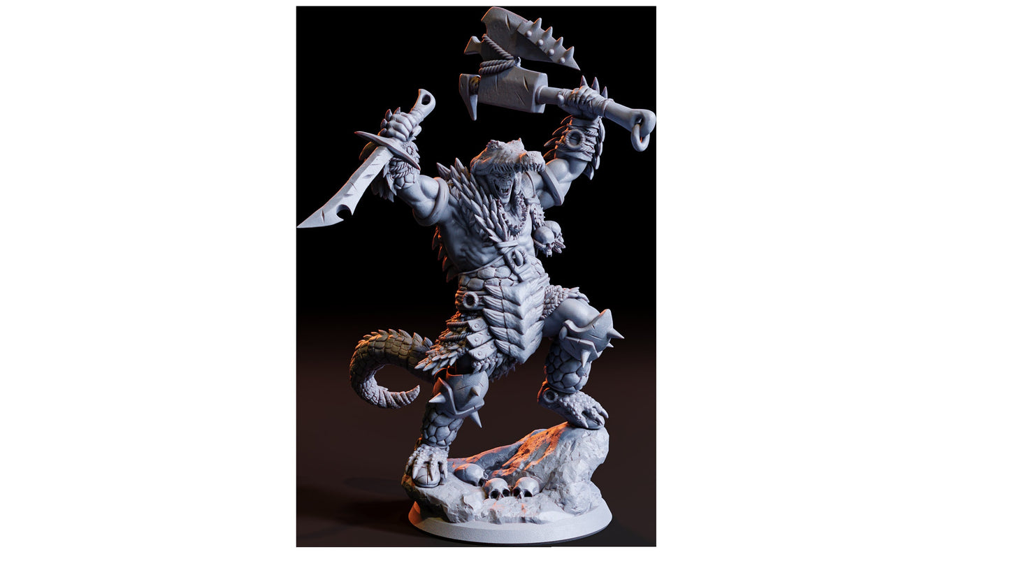Figurine JDR Orc des marais Flesh of Gods Impression 3D