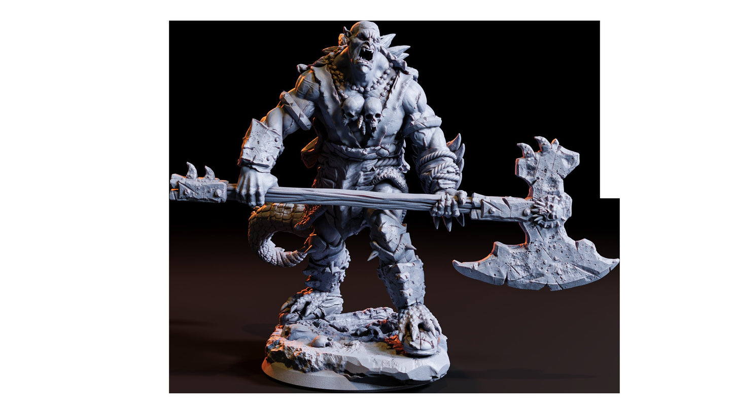 Figurine JDR Orc des Marais 02 Flesh Of Gods Impression 3D