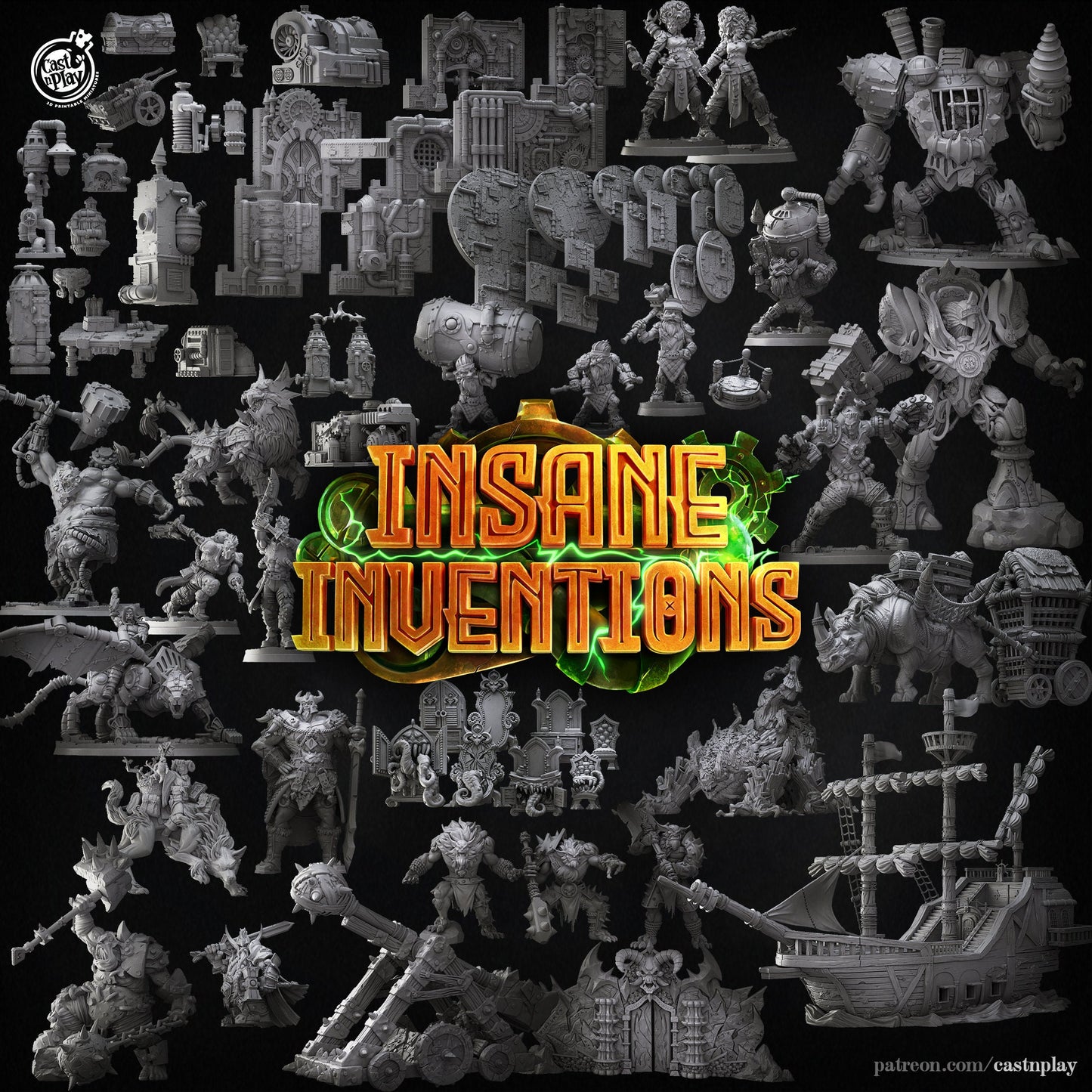 Figurine JDR Goliath Mechanique Cast N Play Impression 3D