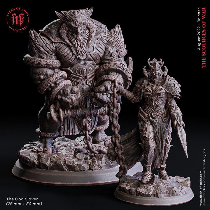 Figurine JDR Gobelours enchainé Flesh Of Gods Impression 3D