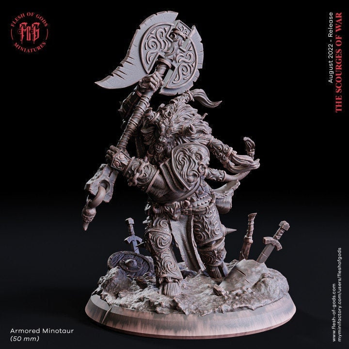Figurine Minotaure Flesh of Gods Impression 3D