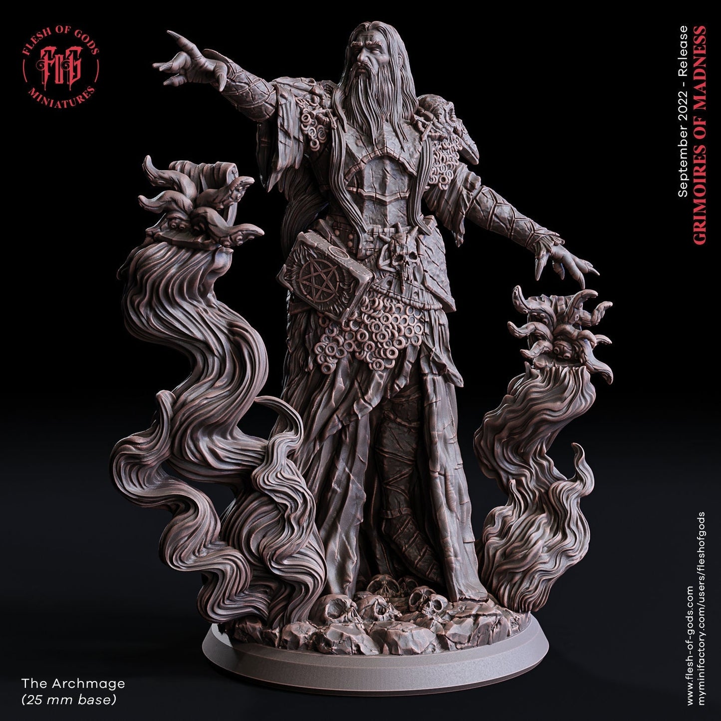 Figurine Magicien Archimage Flesh of Gods Impression 3D