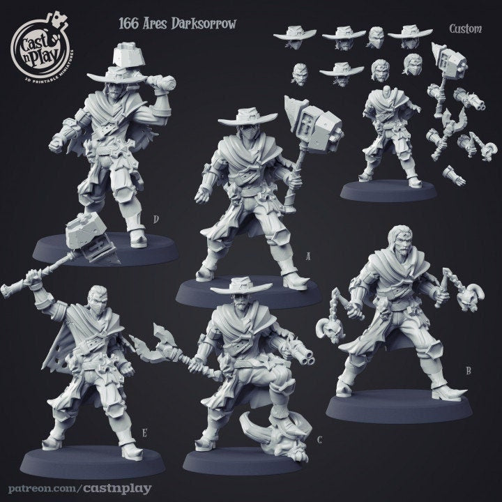 Figurine Guerrier Ares Darksorrow Cast N Play Impression 3D