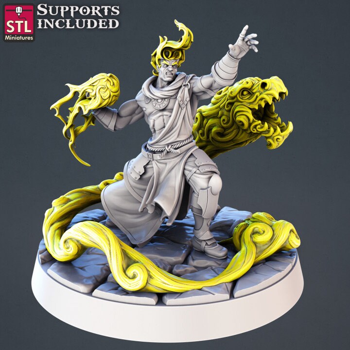 Figurine Genasi d'Air STL Miniatures Impression 3D