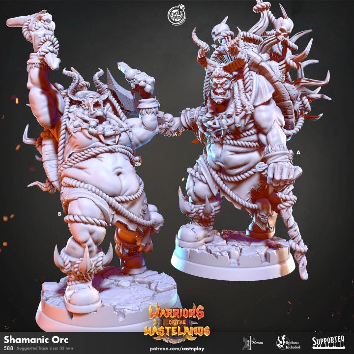 Figurine Shaman Orc Cast'N Play Impression 3D