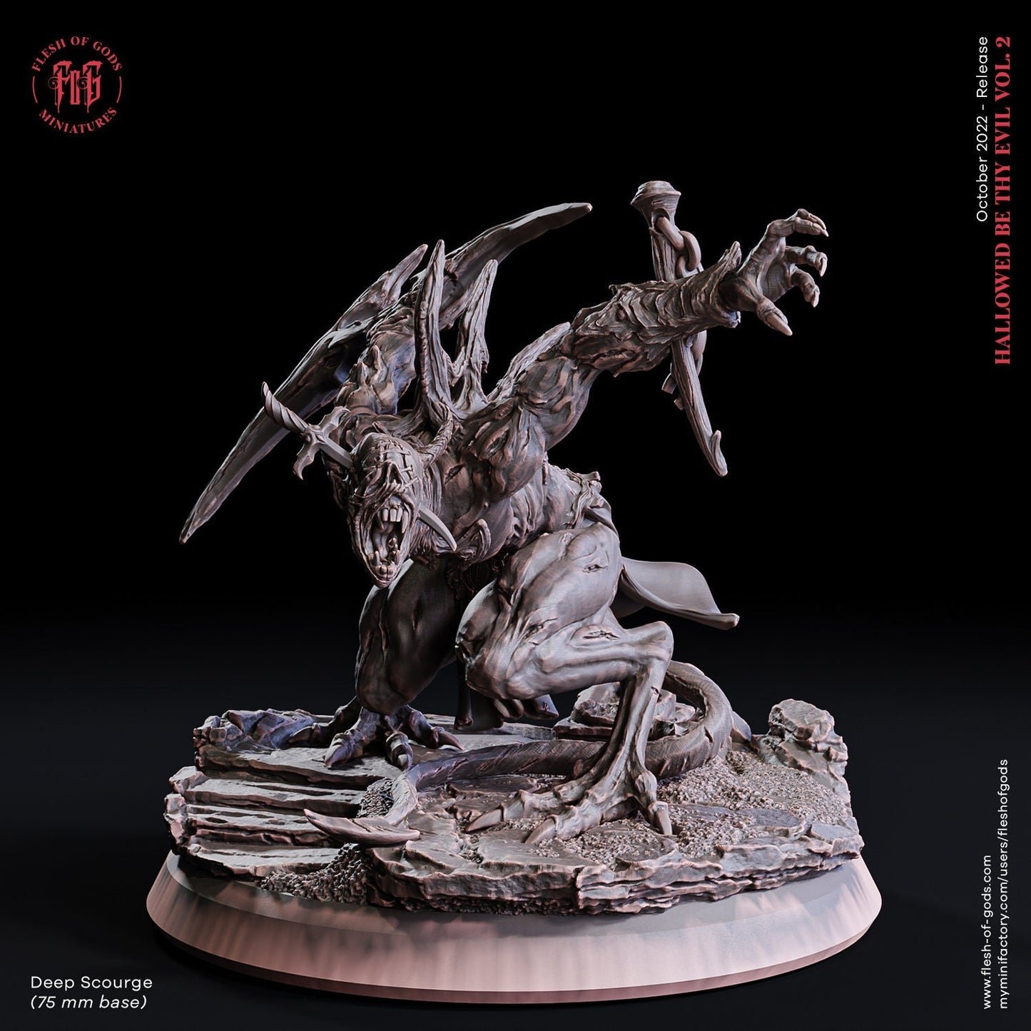 Figurine Demon Fléau Des Profondeurs Flesh Of Gods Impression 3D