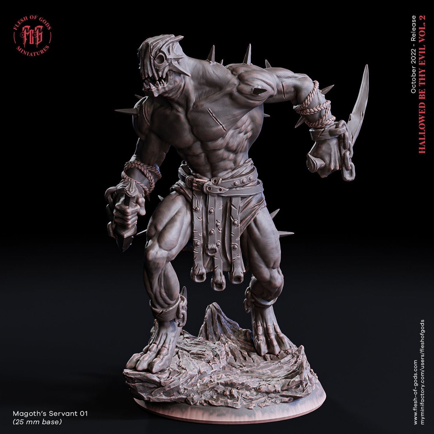 Figurine Demon Serviteur de Mogoth 01 Flesh Of Gods Impression 3D