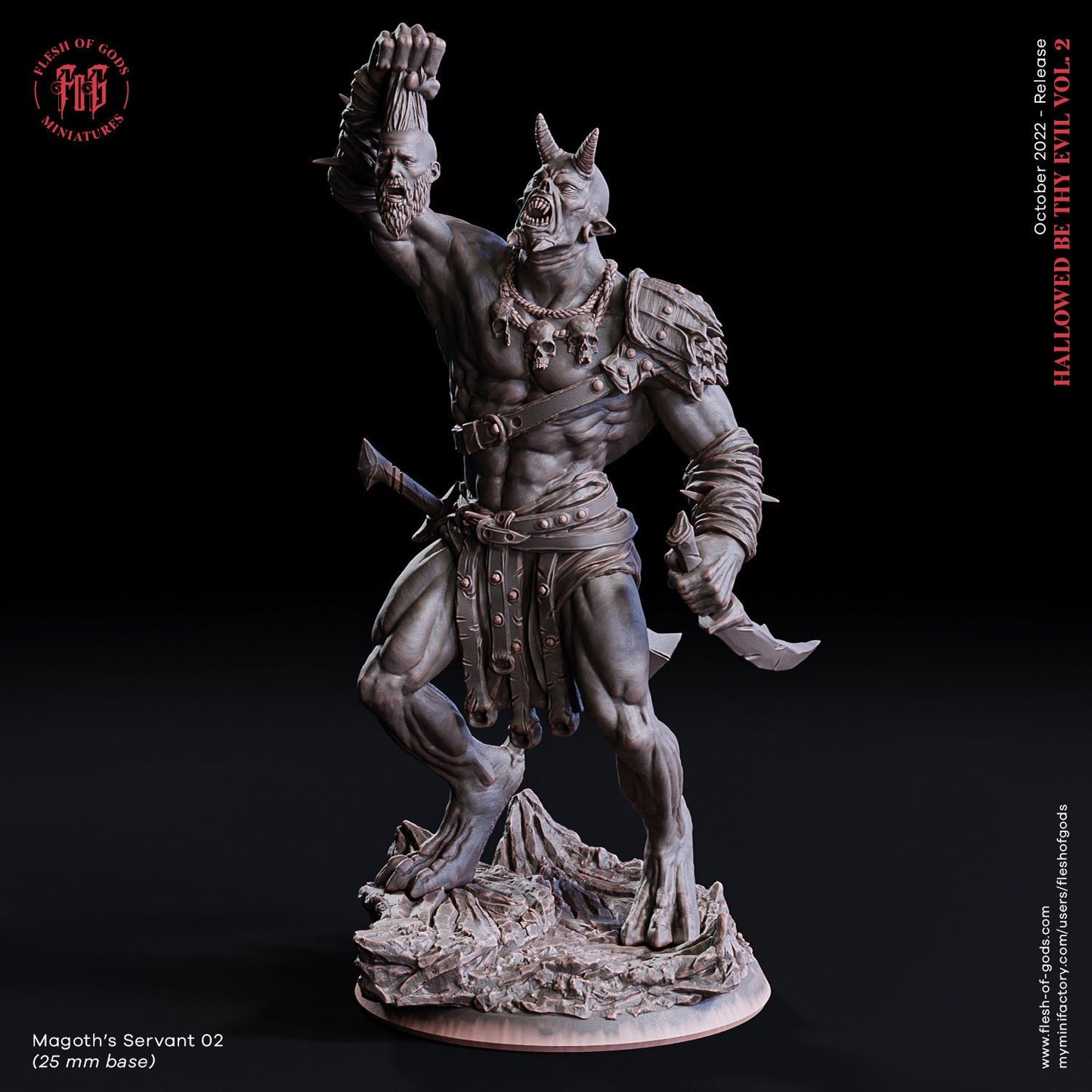 Figurine Demon Serviteur de Mogoth 02 Flesh Of Gods Impression 3D