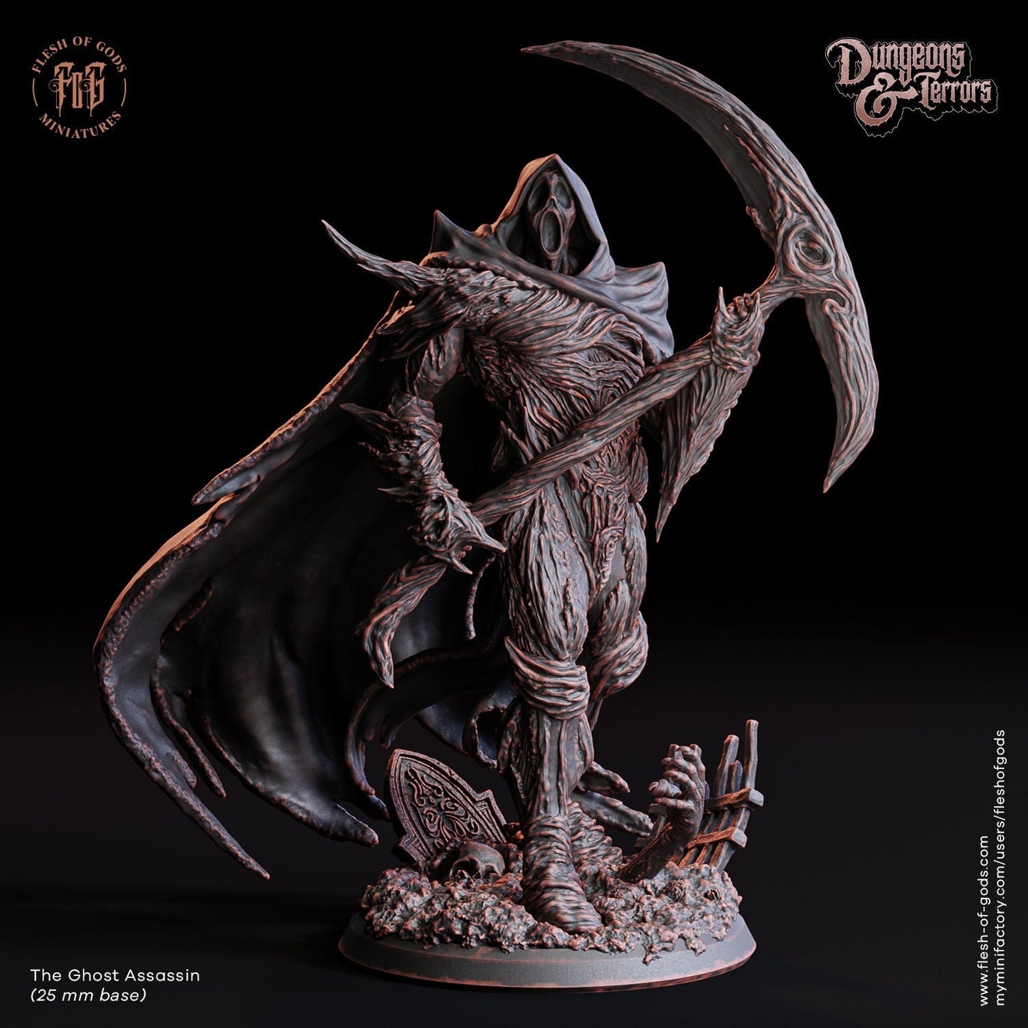 Figurine JDR Assassin fantôme Flesh Of Gods Impression 3D