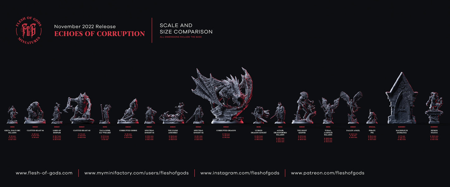 Figurine Chevalier Dragon Maudit Flesh Of Gods Impression 3D