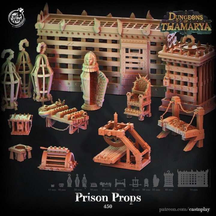 Figurine JDR Décors de Prison Cast N Play Impression 3D