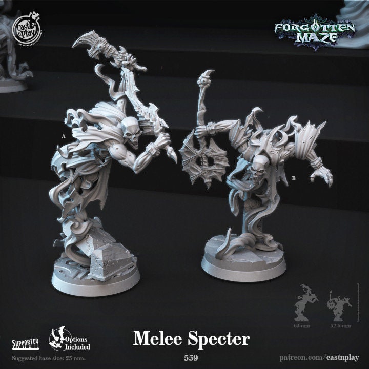 Figurine JDR Spectre Combattant Cast'N Play Impression 3D