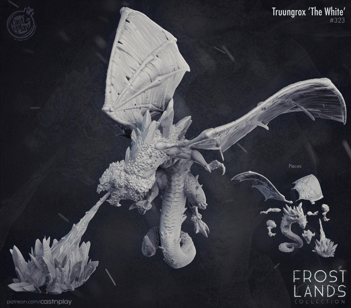 Figurine JDR Dragon de glace Cast'N Play Impression 3D