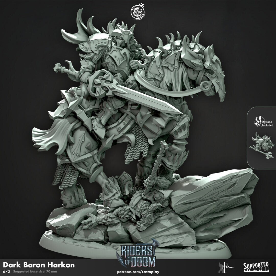 Figurine JDR Barron Noir Cast N Play Impression 3D