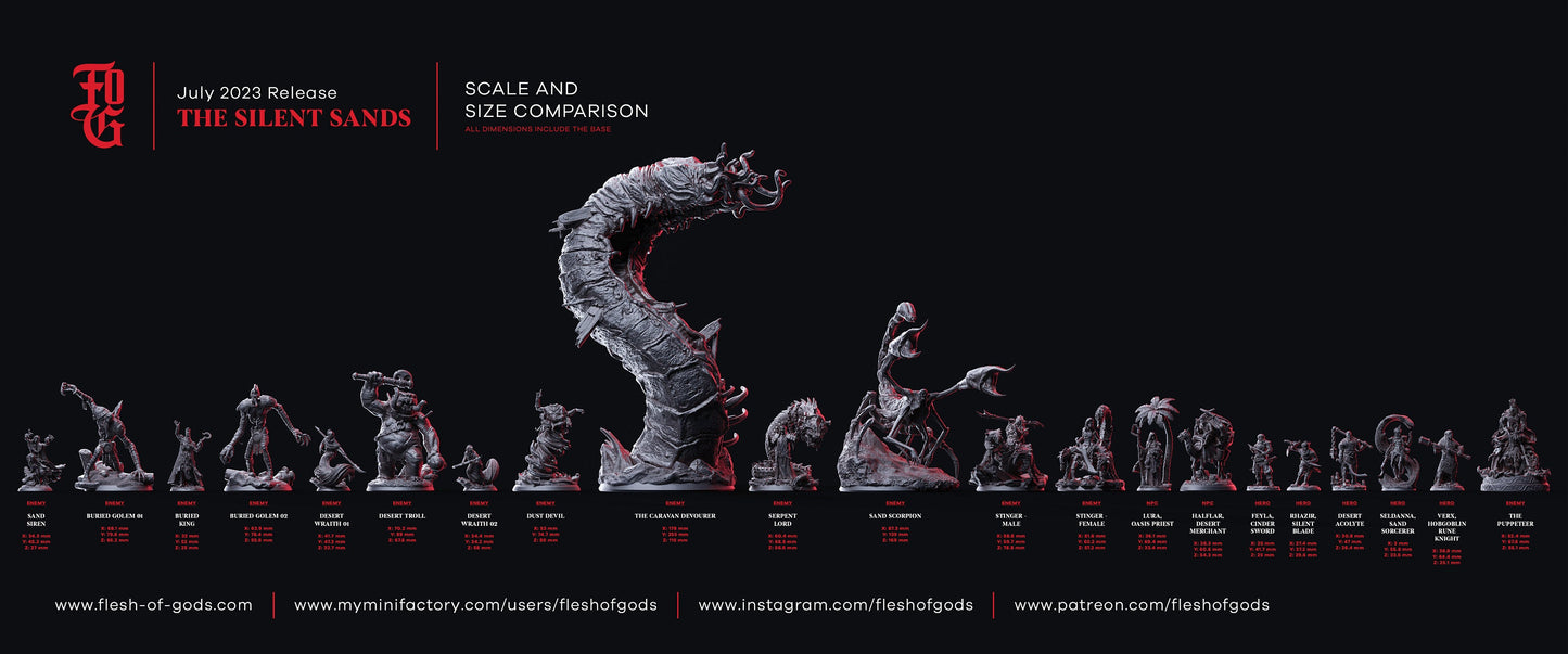 Figurine JDR Vers Geant Flesh Of Gods Impression 3D