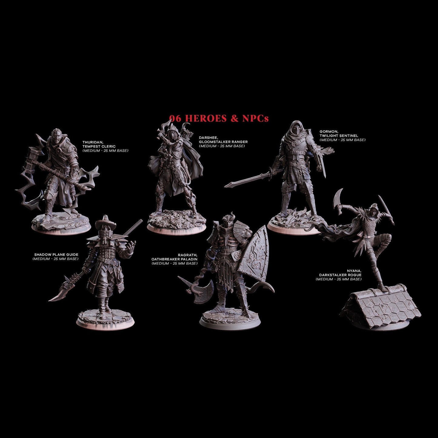 Figurine JDR Heros Pack 02 Flesh Of gods Impression 3D