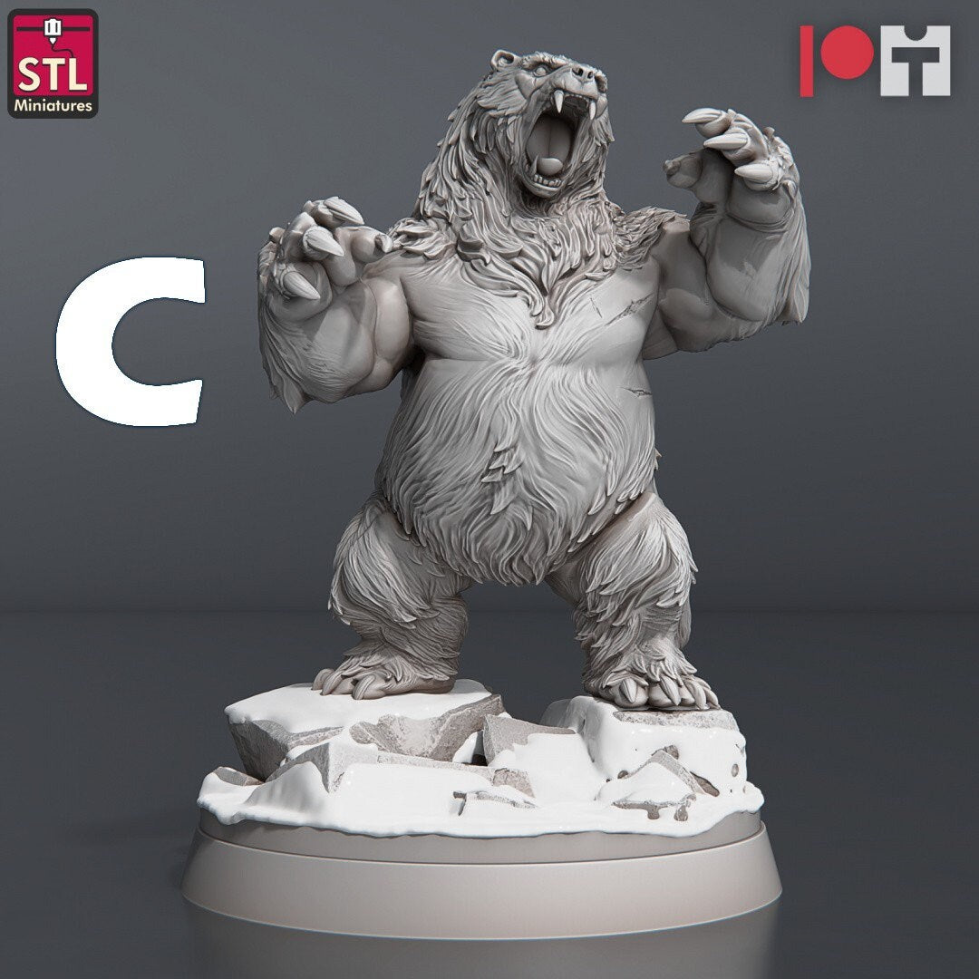Figurine JDR Pack Ours STL Miniatures Impression 3D