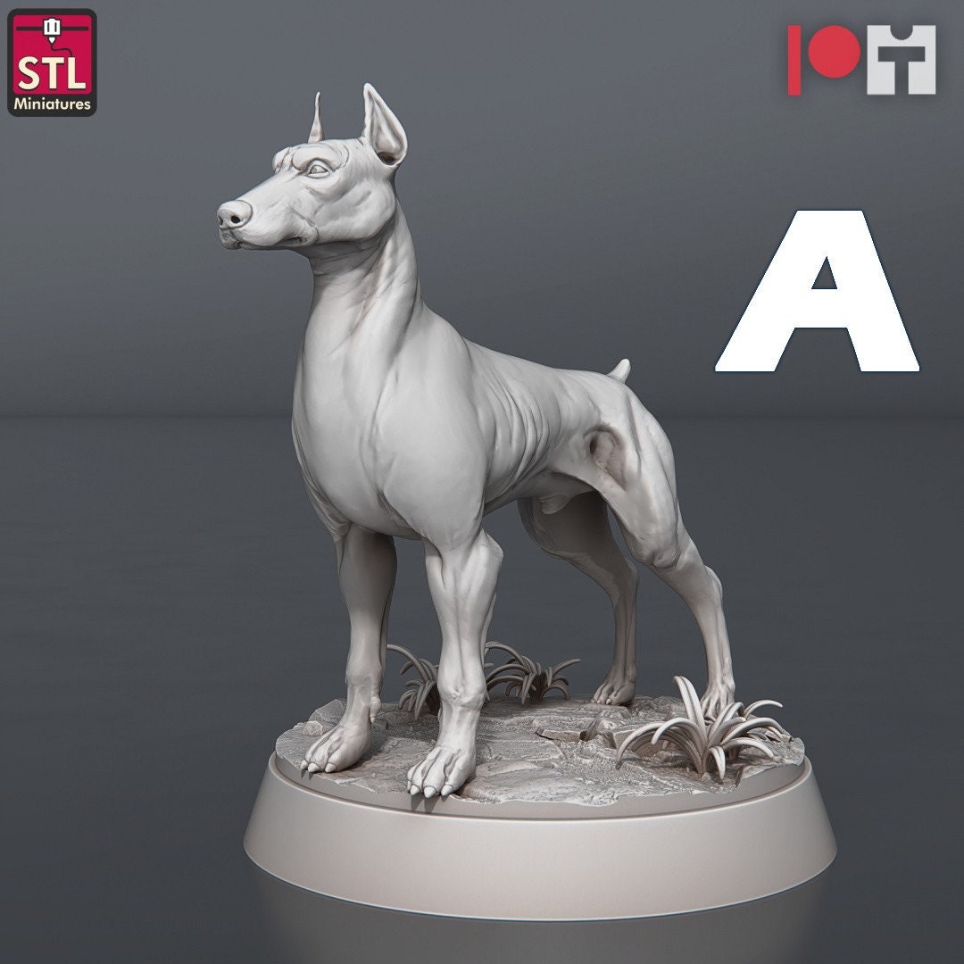 Figurine JDR Pack Chien STL Miniatures Impression 3D