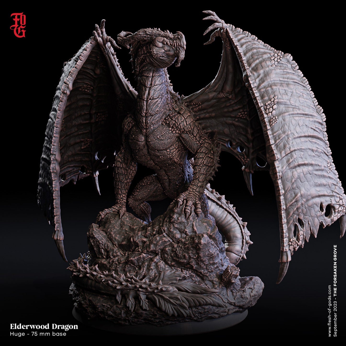 Figurine JDR Dragon Des Bois Flesh OF Gods Impression 3D