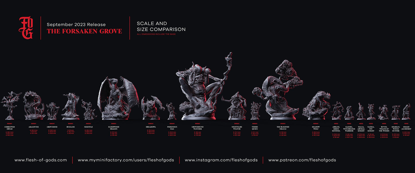 Figurine JDR Fée Maléfique Flesh of Gods Impression 3D