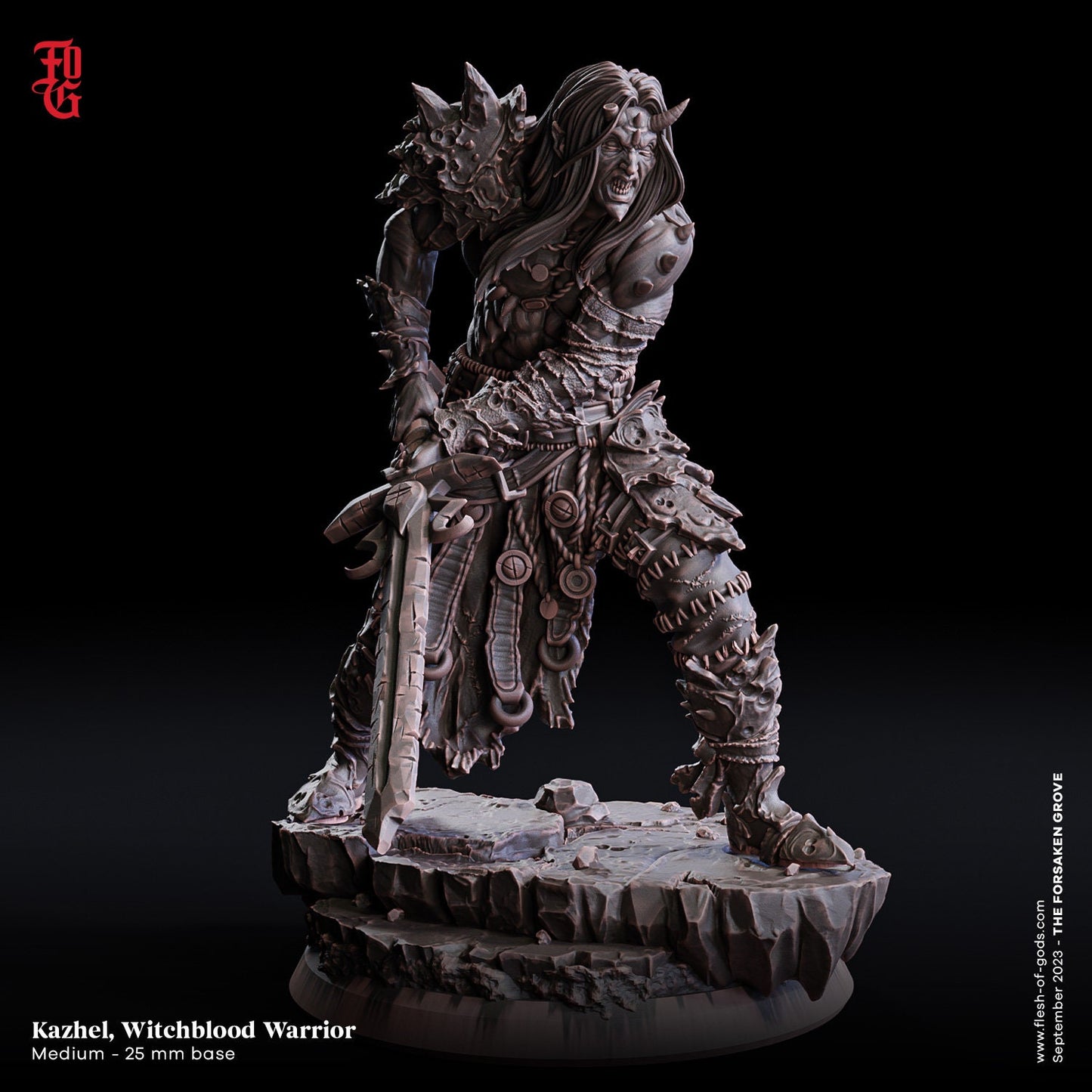 Figurine JDR Guerrier Occultiste Flesh Of Gods Impression 3D