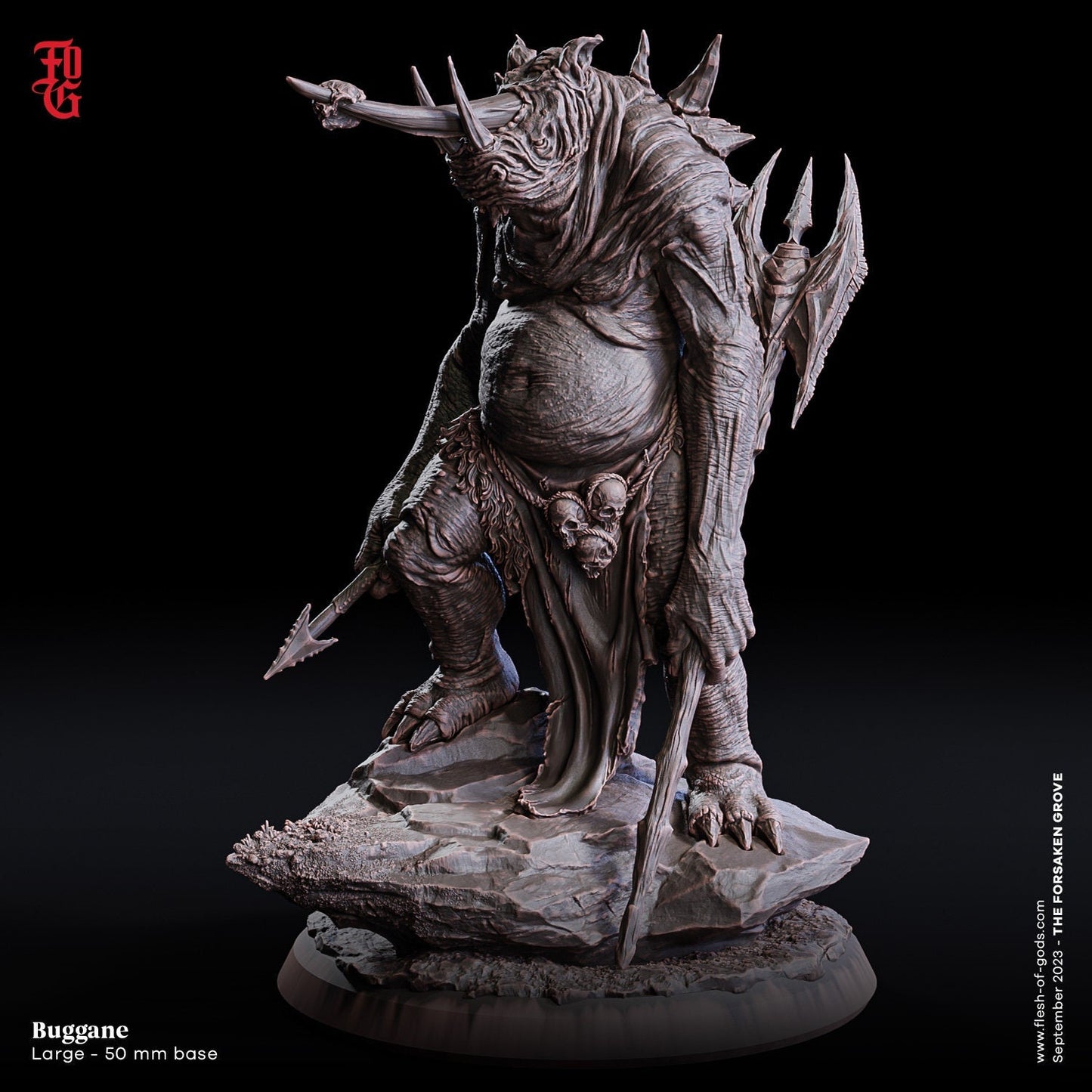 Figurine JDR rhinoceros-garou Flesh OF Gods Impression 3D