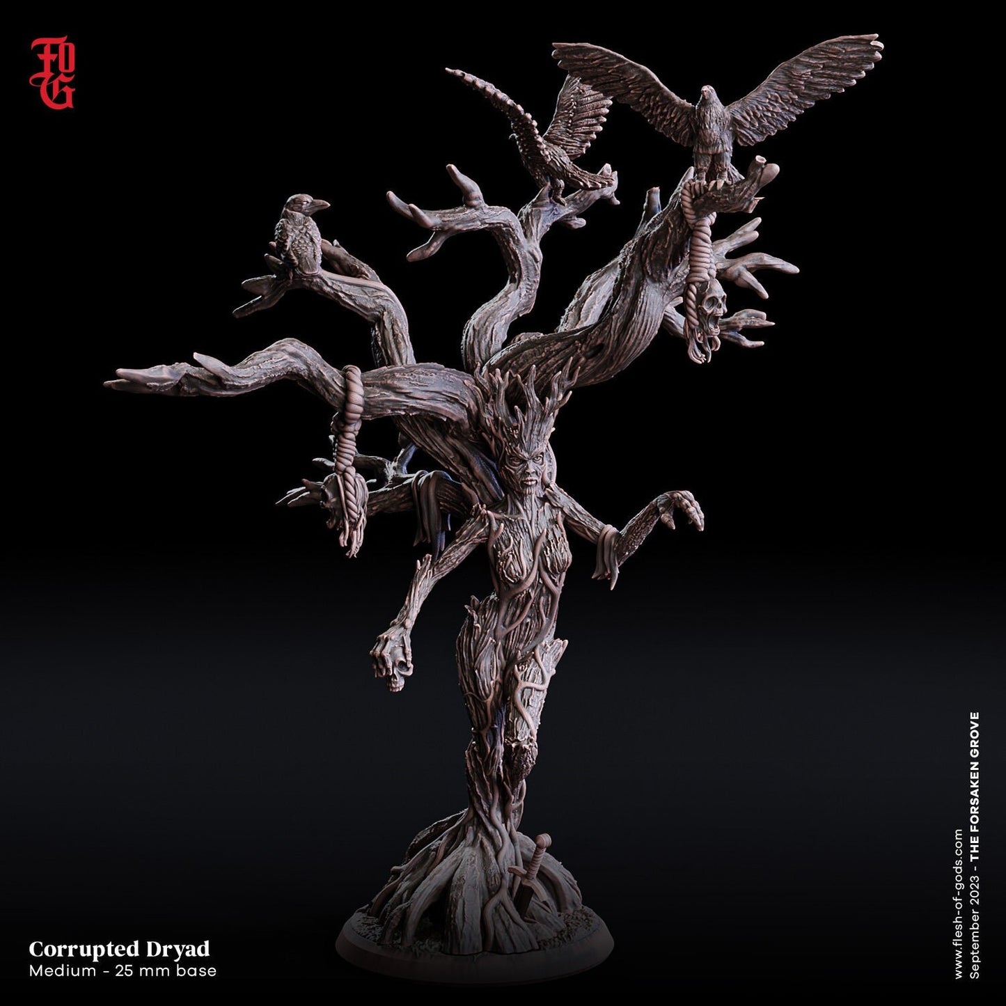 Figurine JDR Dryade Corrompu Flesh Of Gods Impression 3D