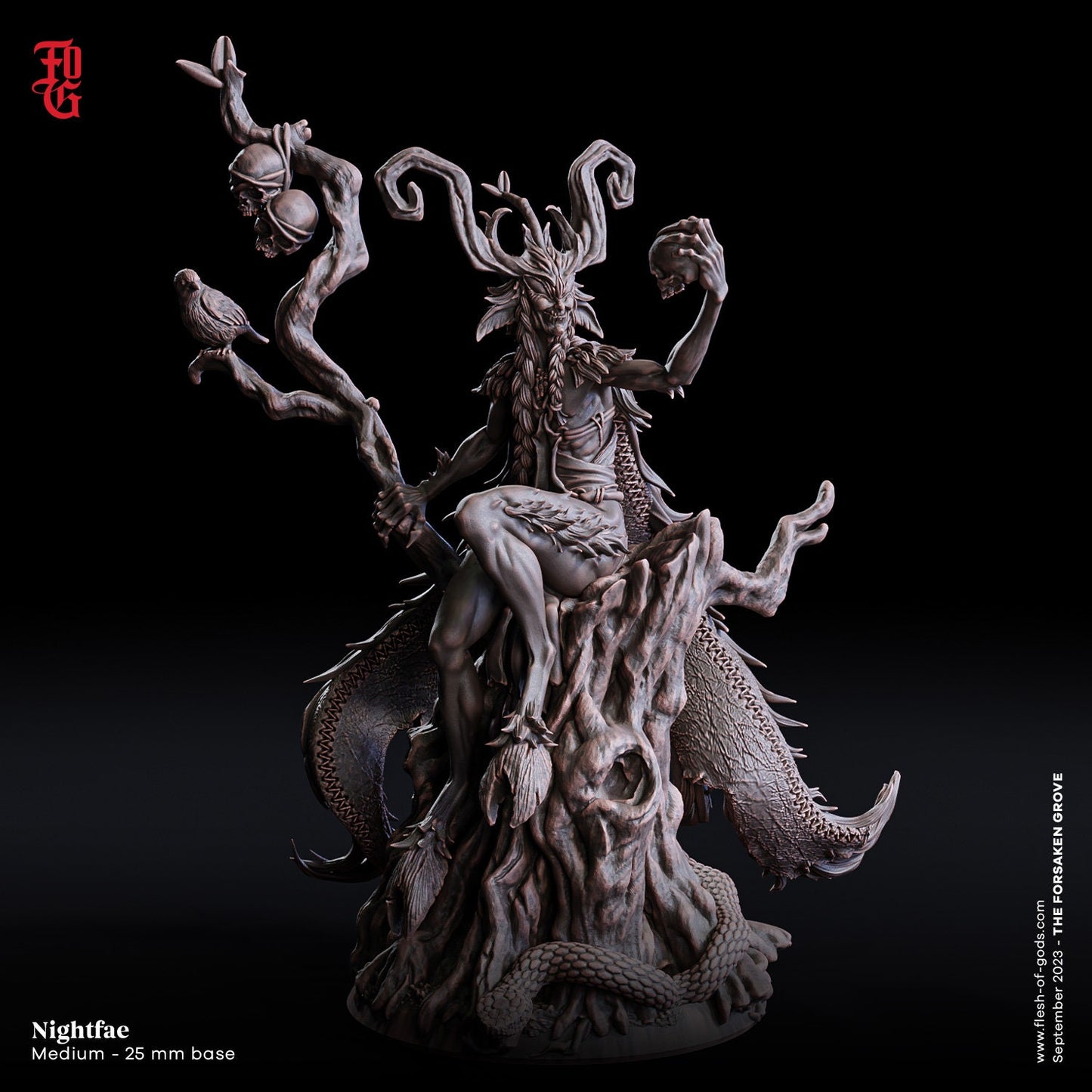 Figurine JDR Fée Maléfique Flesh of Gods Impression 3D