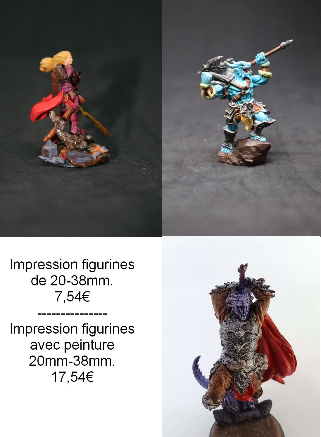 Impression sur demande Figurine 28-32 mm