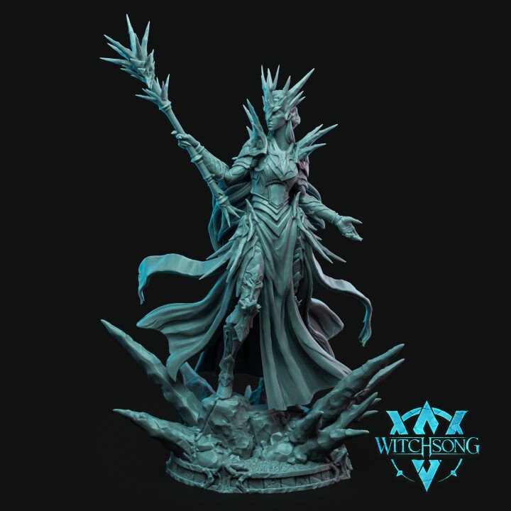 Figurine JDR Auril Reine des Glaces Witchsong Miniatures Impression 3D
