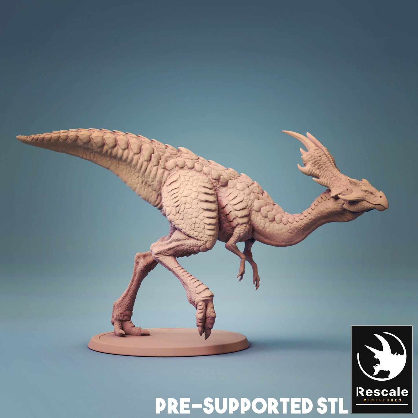 Figurine JDR Wargame Austriceratops Pack Rescale Miniatures Impression 3D